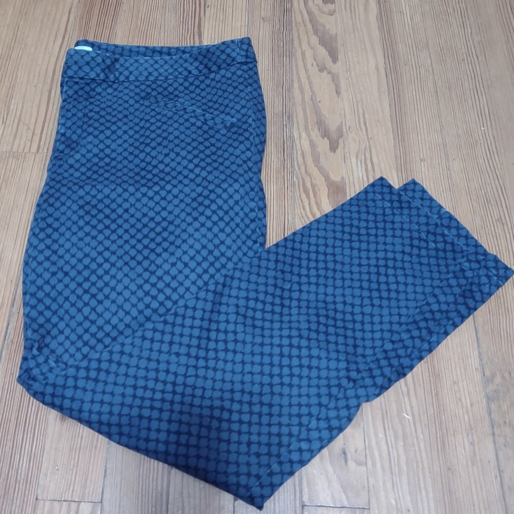 Purple/Black Cropped Ankle-Length Pants